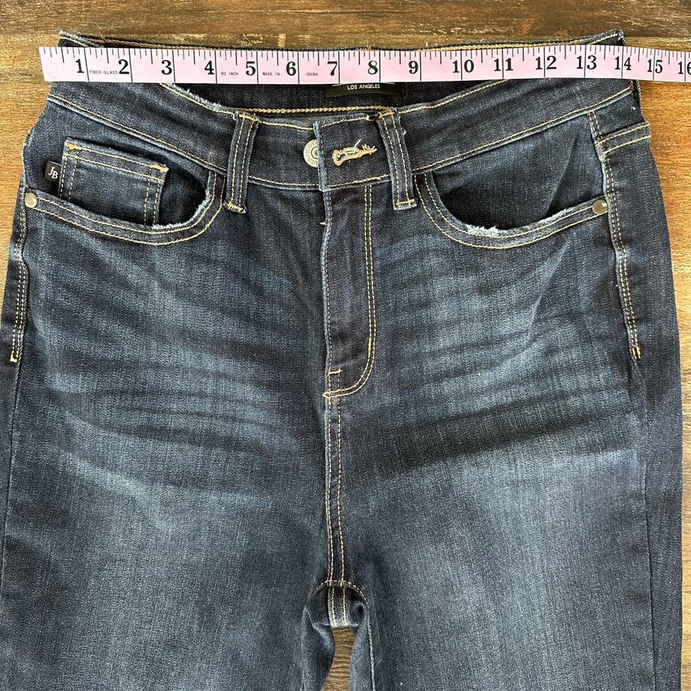 Judy Blue Dark Wash High-Rise Flare Jeans - Picture 10 of 12